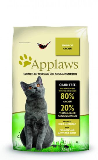 Applaws hrana za starejše mačke, piščanec, 7,5 kg
