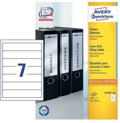 Avery Zweckform etikete L4760-100 192 X 38, 100 listov