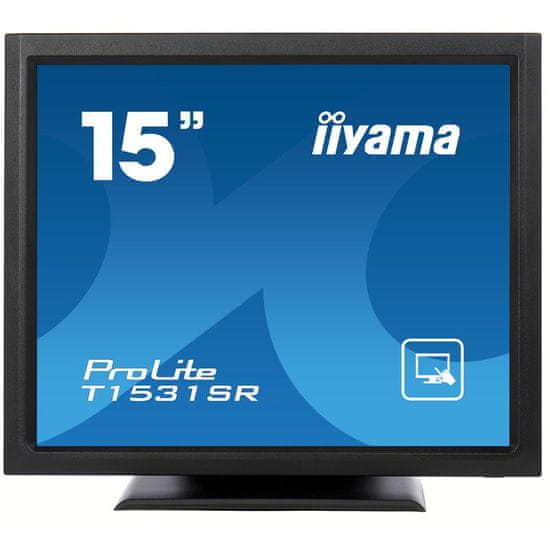 iiyama LED monitor T1531SR-B3 na dotik, črn