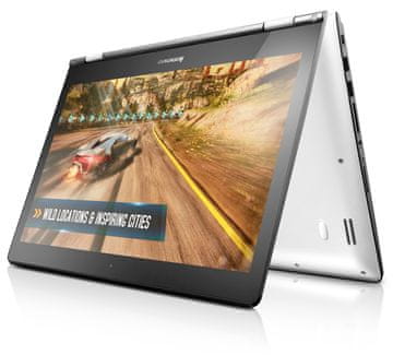 Lenovo prenosnik Yoga 500 i3/4GB/500+8GB/W10 35,6 cm (14"), bel