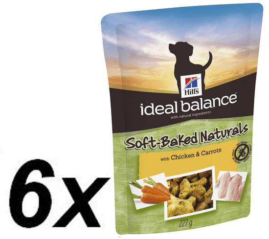 Hill's priboljški Ideal Balance, piščanec in korenje, 6 x 227 g