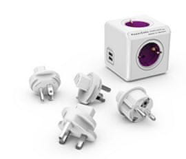 Allocacoc razdelilec USB z nastavki (potovalni adapter)