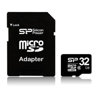 Silicon Power microSDHC 32GB z adapterjem