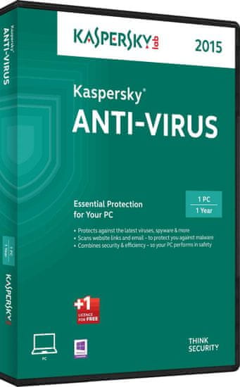 Kaspersky Anti-Virus 1-letna lic. za 3 delovne postaje + 3 mesece GRATIS