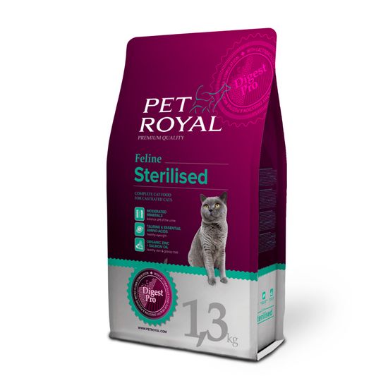 Pet Royal suha hrana za sterilizirane mačke Feline Sterilised, s piščancem, 1,3 kg