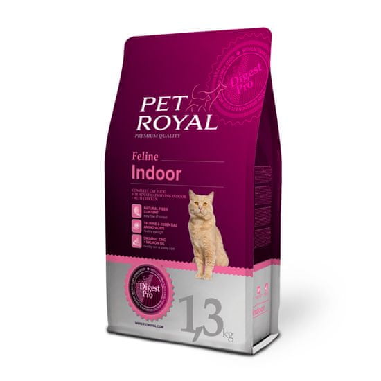 Pet Royal suha mačja hrana Cat Indoor, s piščancem, 1,3 kg