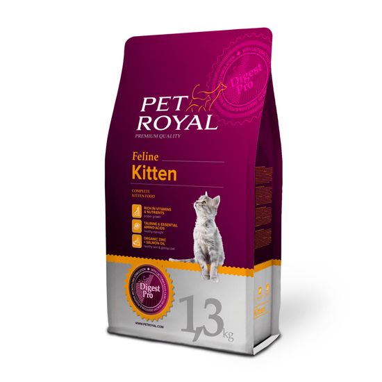 Pet Royal suha hrana za mladiče in odraščajoče mačke Cat Kitten, s piščancem, 1,3 kg