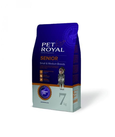 Pet Royal suha hrana za odrasle pse manjših in srednje velikih pasem Senior Small & Medium Breeds, piščanec, 7 kg