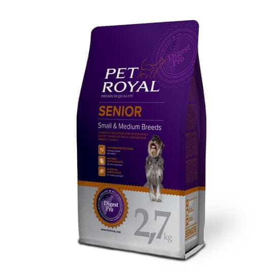 Pet Royal suha hrana za starejše pse Senior Small & Medium Breeds, s piščancem, 2,7 kg
