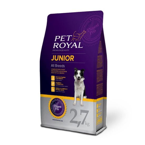 Pet Royal suha hrana za odraščajoče pse Junior All Breeds, s piščancem, 2,7 kg