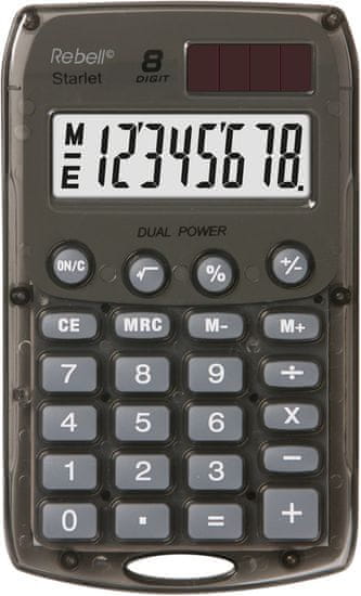 Rebell kalkulator Starlet BX, siv