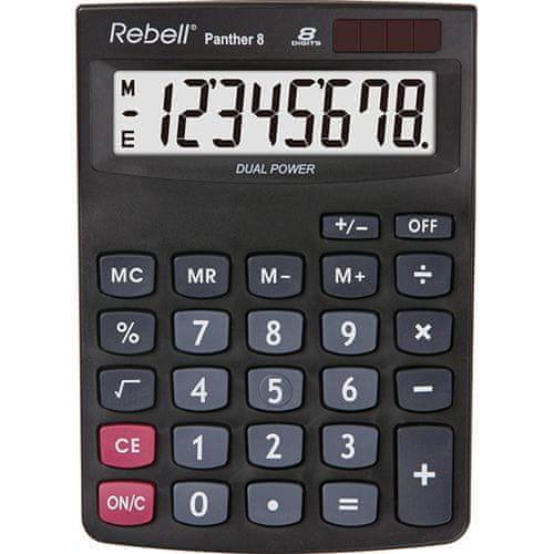 Rebell kalkulator SHC Panther 8, črn