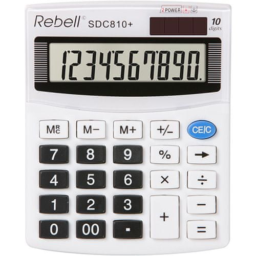Rebell kalkulator SDC810+, belo-črn