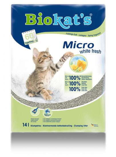 Gimpet stelja Biokat's Micro White Fresh, 14 l