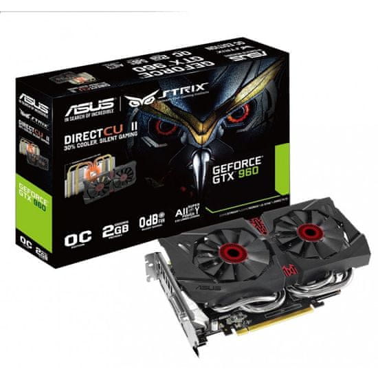 ASUS grafična kartica GeForce Strix GTX 960 2GB DDR5 (STRIX-GTX960-DC2OC-2GD5)