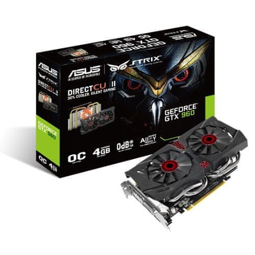 ASUS grafična kartica Strix GeForce GTX 960 4GB DDR5 (STRIX-GTX960-DC2-4GD5)