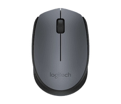 Logitech brezžična miška M170, siva