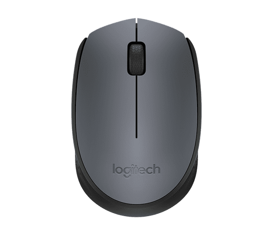 Logitech brezžična miška M170, siva