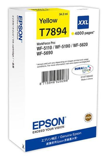 Epson kartuša C13T789440 XXL, rumena