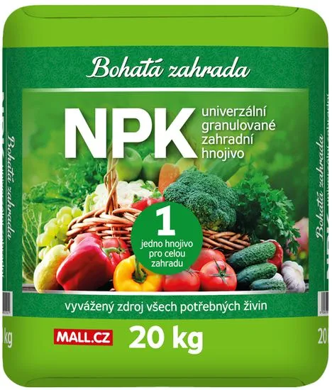 Bohatá zahrada NPK - Univerzalno gnojilo za vrt, 20 kg