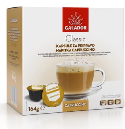 Galador kompatibilne kavne kapsule Capuccino, trojno pakiranje