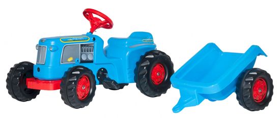 Rolly Toys traktor na pedala s prikolico Kid Classic, moder