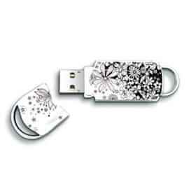 Integral ključek Xpression Flower 64 GB USB 2.0, črno-bel