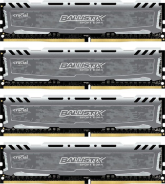 Crucial pomnilnik 64GB Kit (16GBx4) DDR4 2400 CL16 1.2V DIMM Ballistix Sport LT