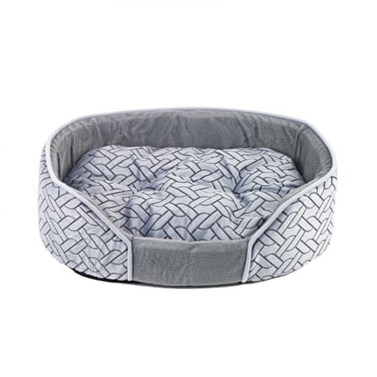 Akinu pasja postelja, srebrna, ovalna, L - Odprta embalaža1