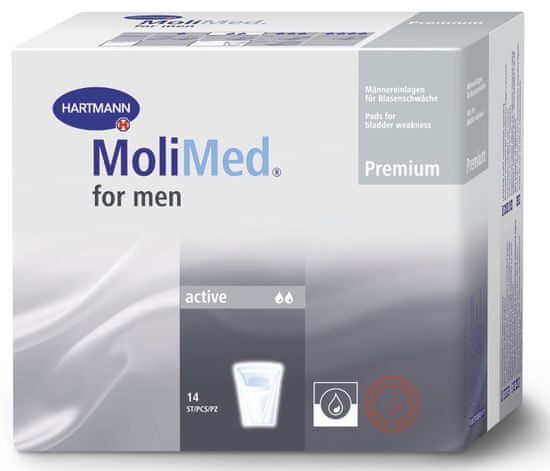 Hartmann vložki za inkontinenco za aktivne moške Molimed, 14 kosov