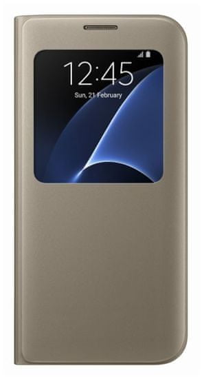 Samsung torbica S-View za Galaxy S7 Edge, zlata (EF-CG935PFEGWW)