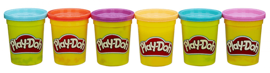 Play-Doh plastelin v različnih barvah, 6 lončkov