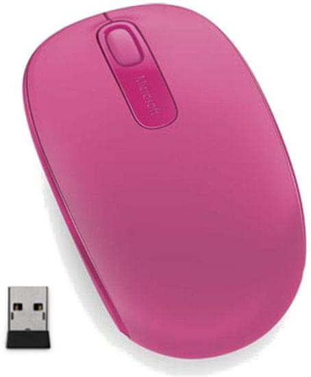 Microsoft Mobile Mouse 1850 miška, brezžična, roza (U7Z-00065)