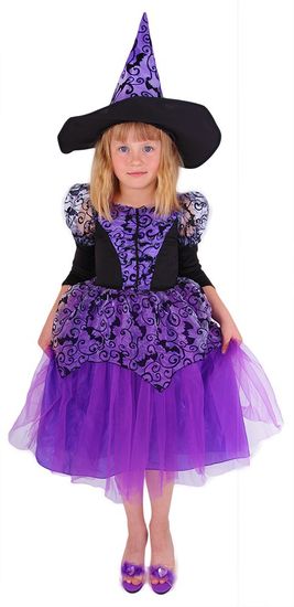 Rappa kostum Čarovnica, vijolična z rokavi