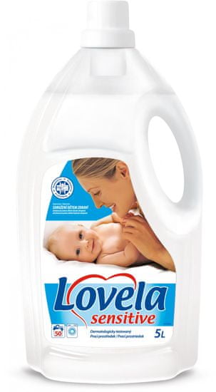 Lovela tekoči detergent Sensitive, 5 l, 50 pranj
