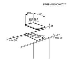 Electrolux plinska kuhalna plošča EGC3322NVK