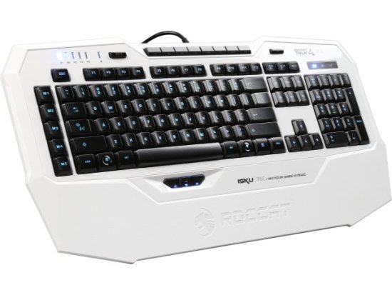 Roccat igralna tipkovnica Isku FX, bela
