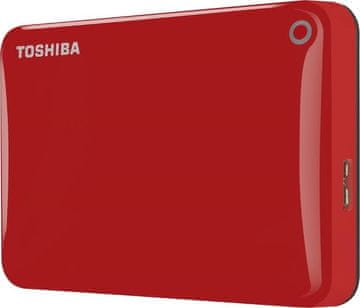 Toshiba zunanji trdi disk Canvio Connect II 2TB USB3.0, rdeč