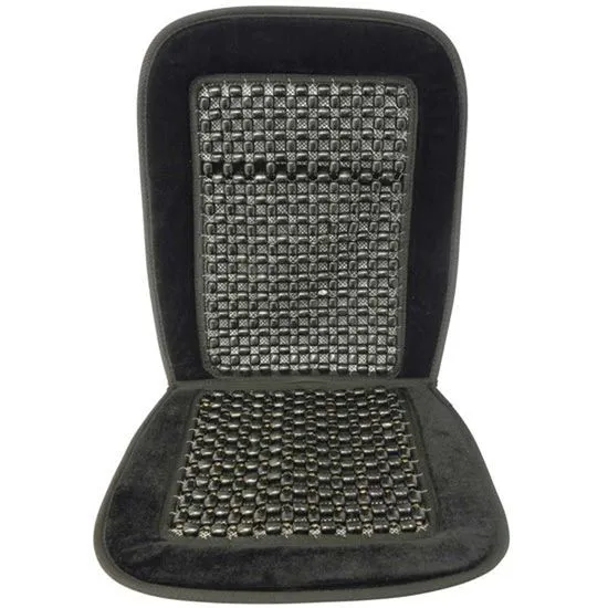 CarPoint masažna podloga za sedež, lesene kroglice, črna