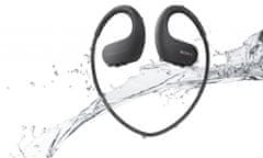 Sony W-WS413B brezžične športne slušalke z MP3 predvajalnikom, 4 GB, črne