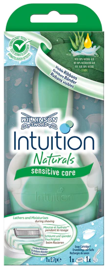 Wilkinson Sword brivnik Intuition Naturals Sensitive + 1 nadomestna glava
