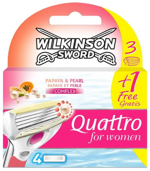 Wilkinson Sword nadomestne glave Quattro for Women, 4 kosi