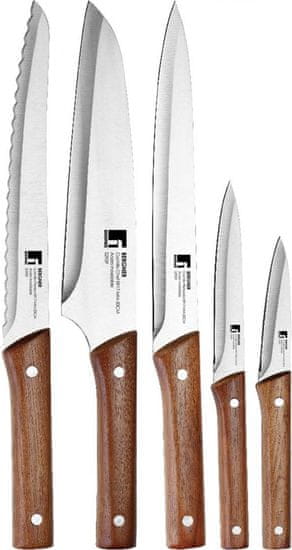 Bergner set 5-ih nožev, naravni