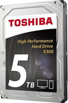 Toshiba trdi disk X300 5TB, 7200 rpm, 128 MB, SATA3 (HDWE150EZSTA)
