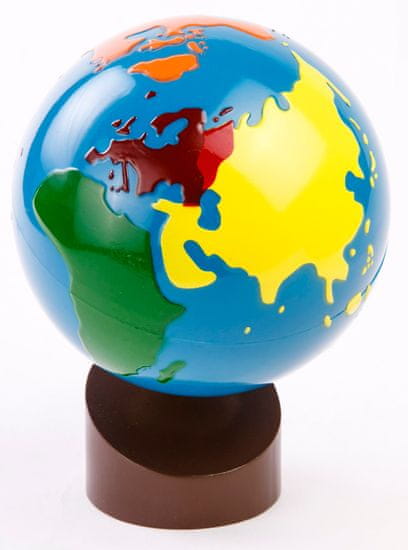 Montessori Globus – barvni kontinenti - Odprta embalaža
