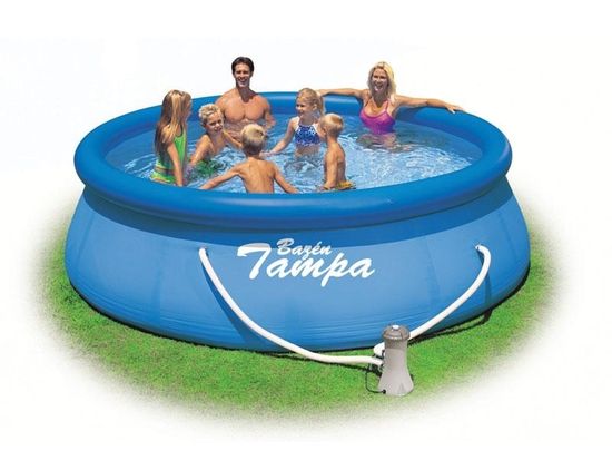 Marimex bazen z napihljivim robom Tampa 3,66 x 0,91m, s kartušnim filtrom