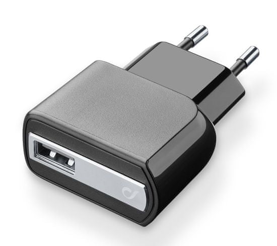 CellularLine hišni polnilec USB, črn