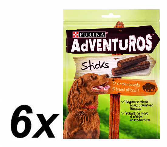 Purina Adventuros Sticks, 6 x 120 g - odprta embalaža