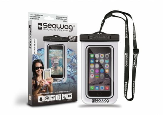 Seawag vodotesna ročna torbica za pametne telefone, belo/črna