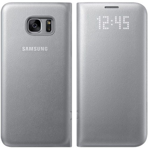 Samsung preklopni LED ovitek za Galaxy S7 EDGE (G935), silver (EF-NG935PSEGWW)